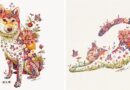 Japoński artysta tworzy portrety zwierząt z kwiatowych kompozycji